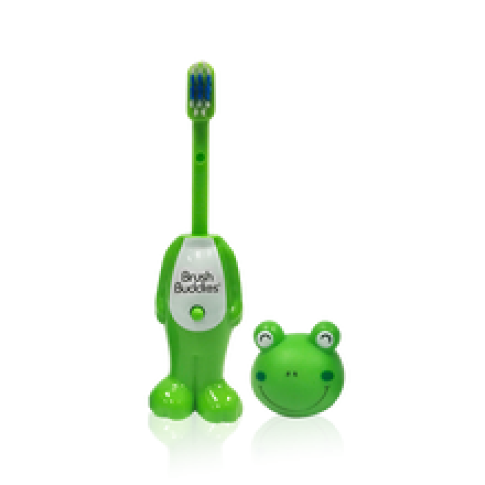 Escova Infantil Brush Buddies Divertida Sapo Ultra Macia