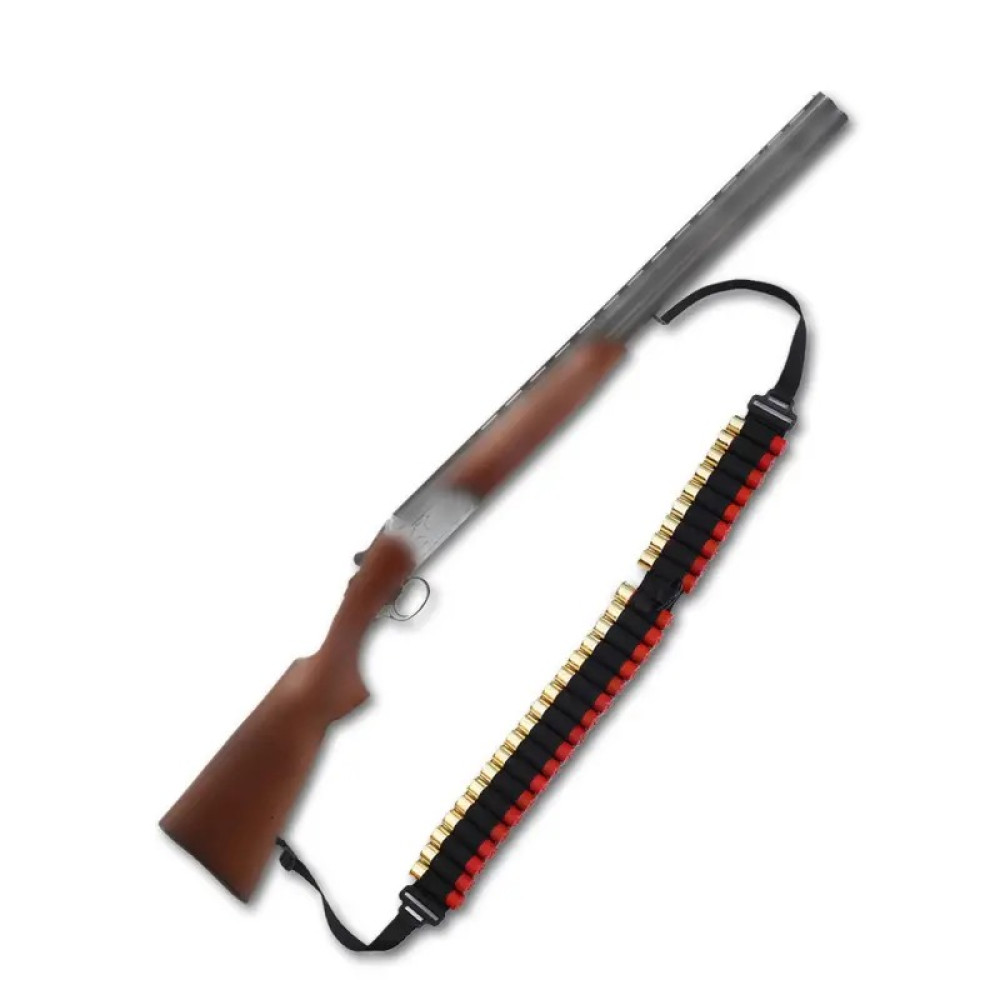Cinto de munição tática redondo 25 - bolsa de munição calibre 12 para coldre de cartuchos de bala COR PRETA