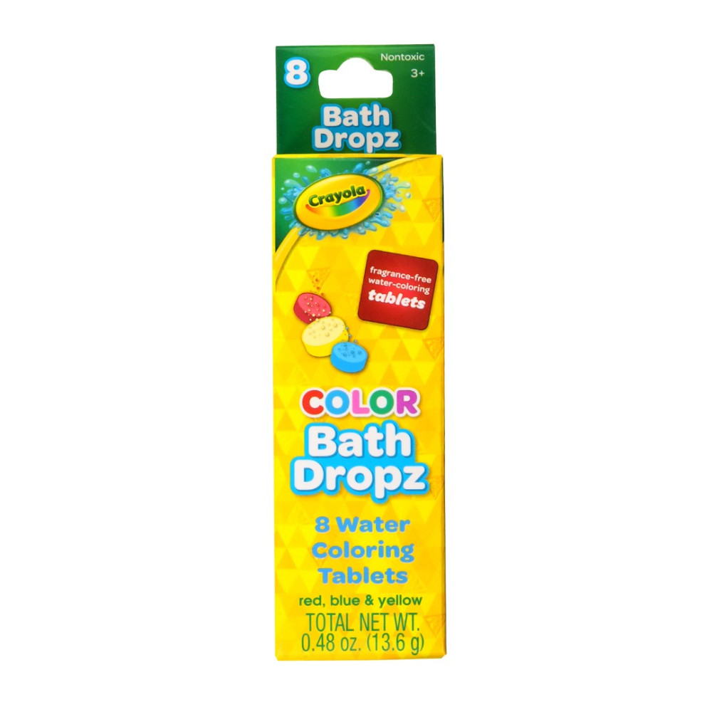 Crayola Comprimidos 8 pastilhas de coloração de água para banheira Crayola Bath