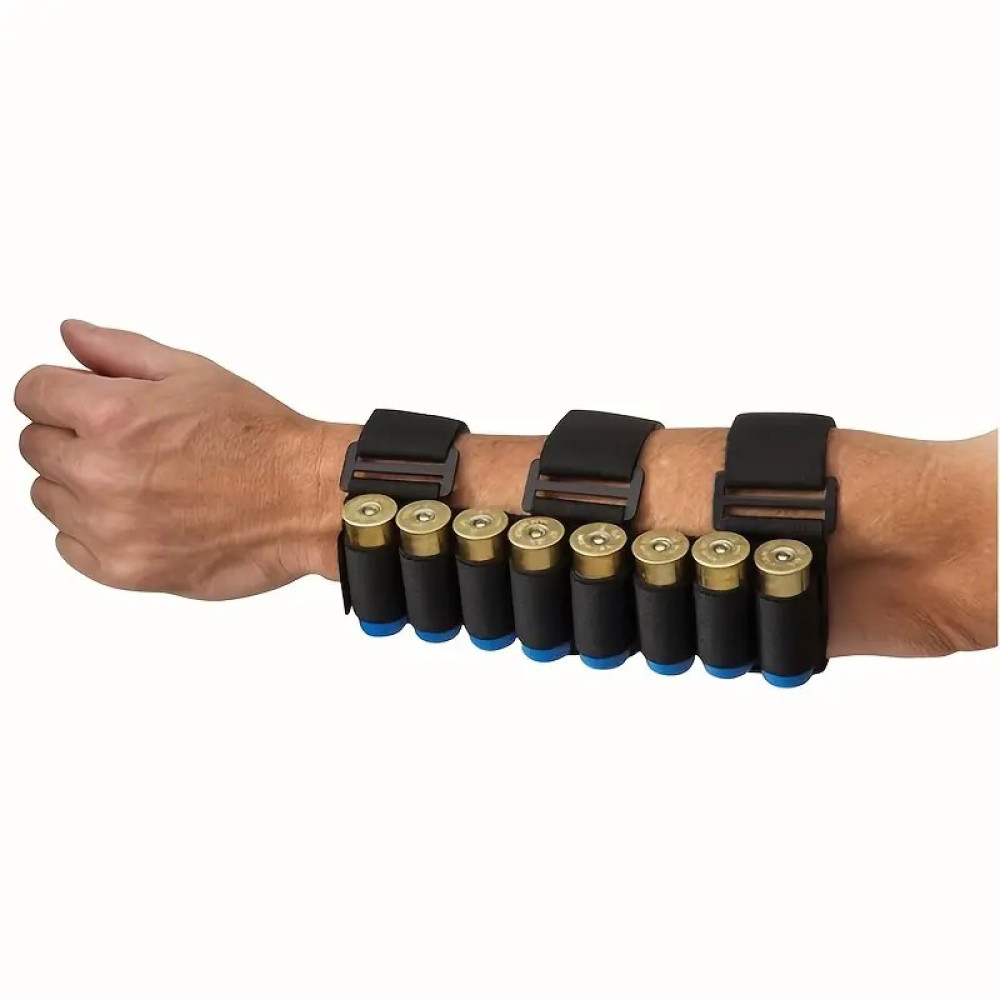 Suporte ajustável para cartucho de espingarda para 8 rodadas - Conveniente bolsa para revista com manga para antebraço ou coronha