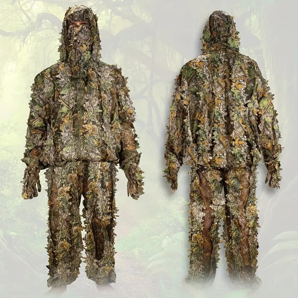 Roupa leve de caça camuflada com capuz - permaneça escondido e confortável durante sua caça