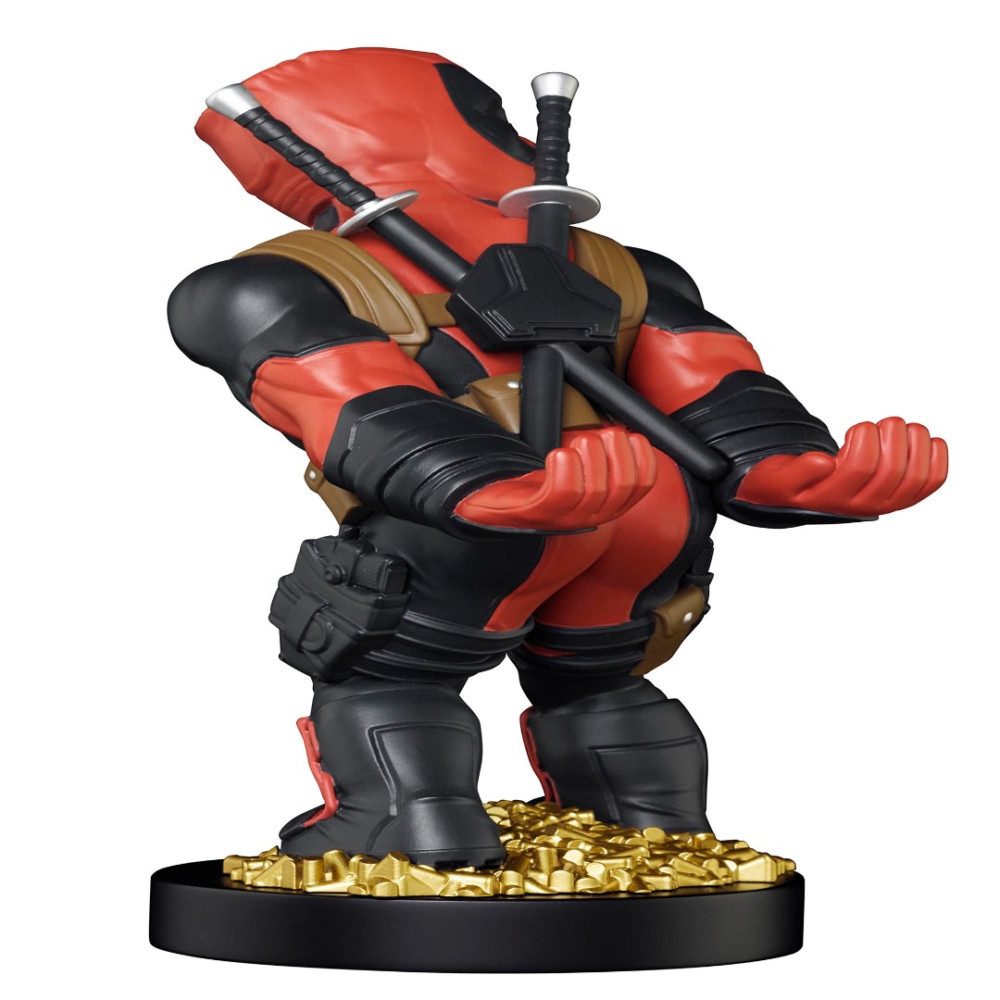 Marvel: Deadpool Rear View - Suporte original para celular e controlador de jogos, suporte para dispositivo, cabos, figura licenciada