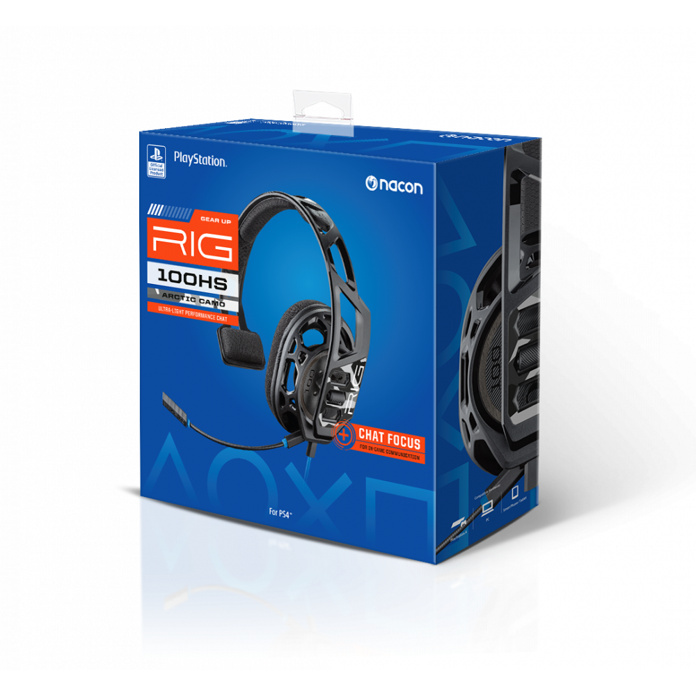 Fone -  de ouvido para jogos RIG 100HS CAMO Chat para PlayStation