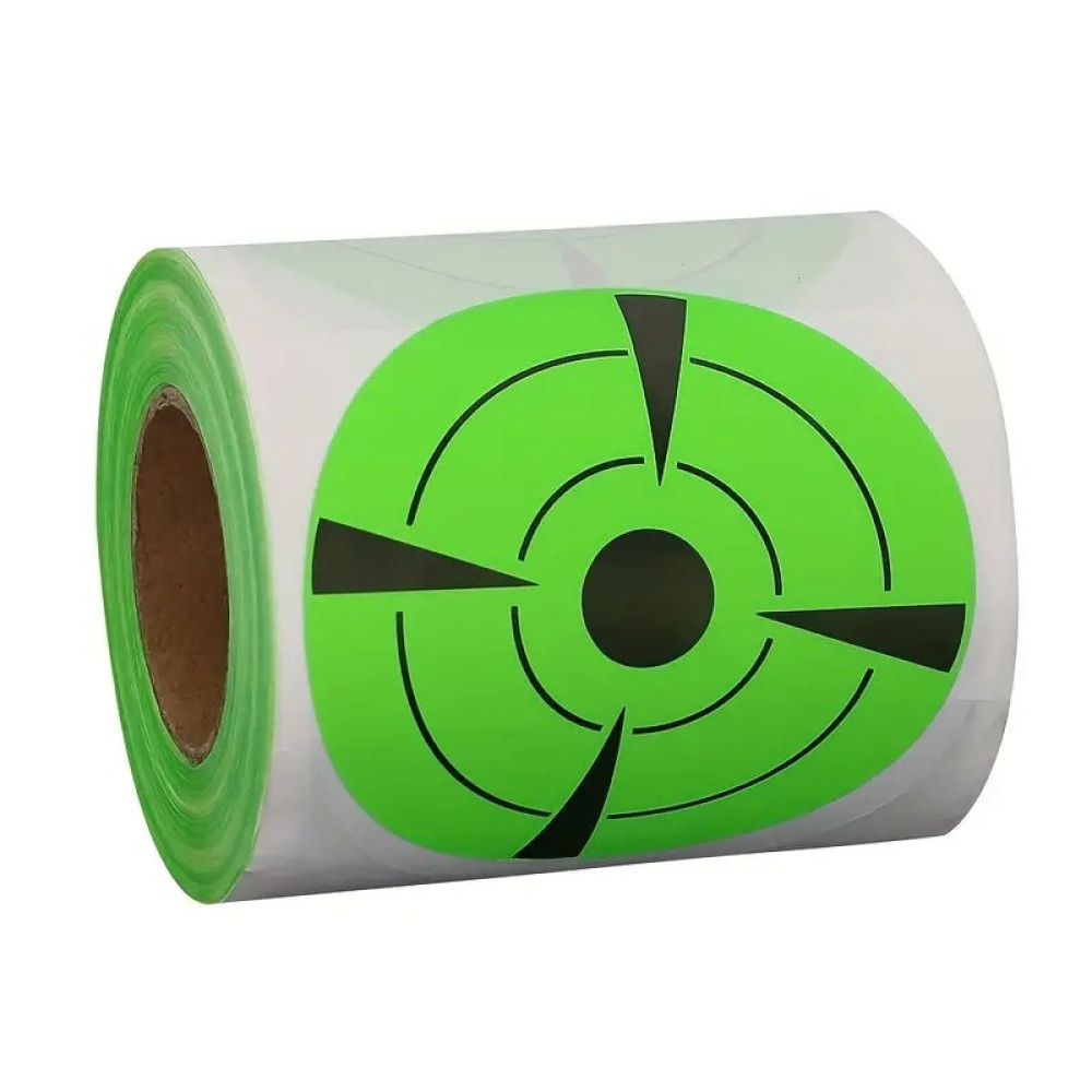 Tiro alvo fluorescente verde rolo vista adesivo arco e flecha dardo alvo papel