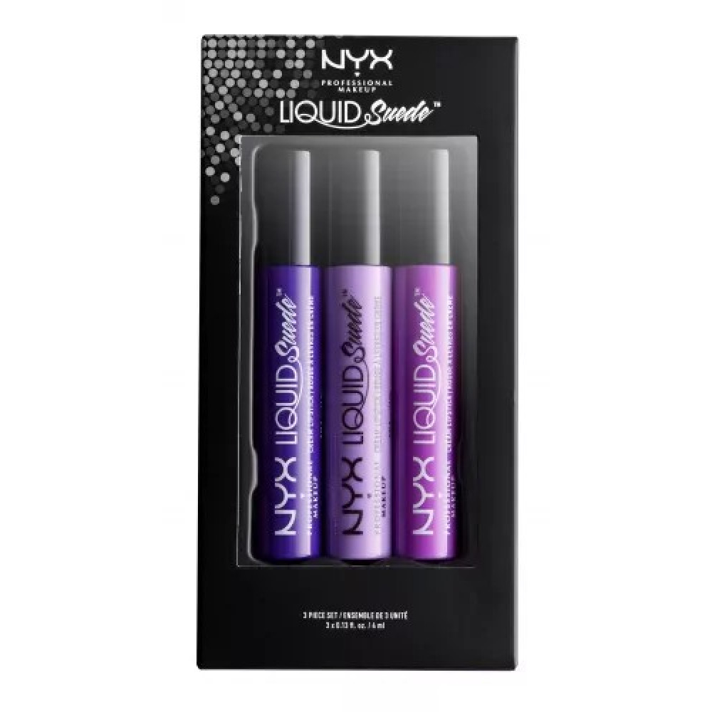 NYX Professional Makeup - LIQUID SUEDE SET 07 - Set of 3 matte, waterproof lipsticks