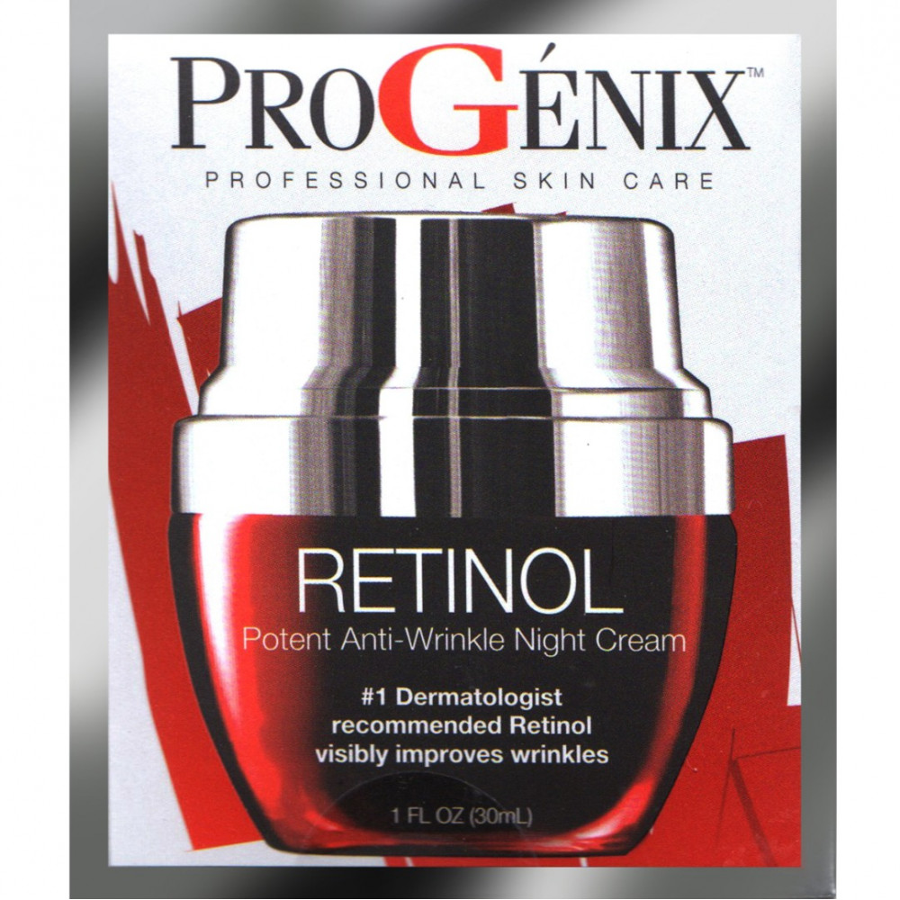 Progenix Retinol Anti-Wrinkle Night Cream for Fine Lines, Deep Wrinkles, and Sun Damaged Skin. 1 fl oz