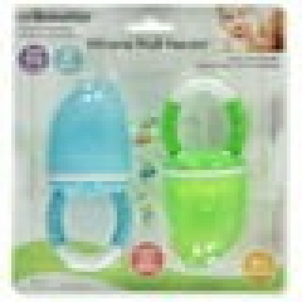 Alimentador de frutas de silicone com 2 unidades Cribmates (ESCOLHER A COR)