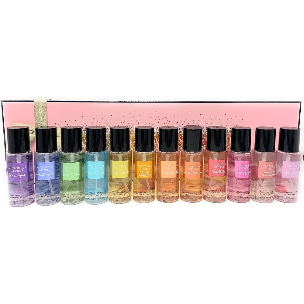 Victoria's Secret Body Mist Set 12 aromas diferentes 2023 75 ml .