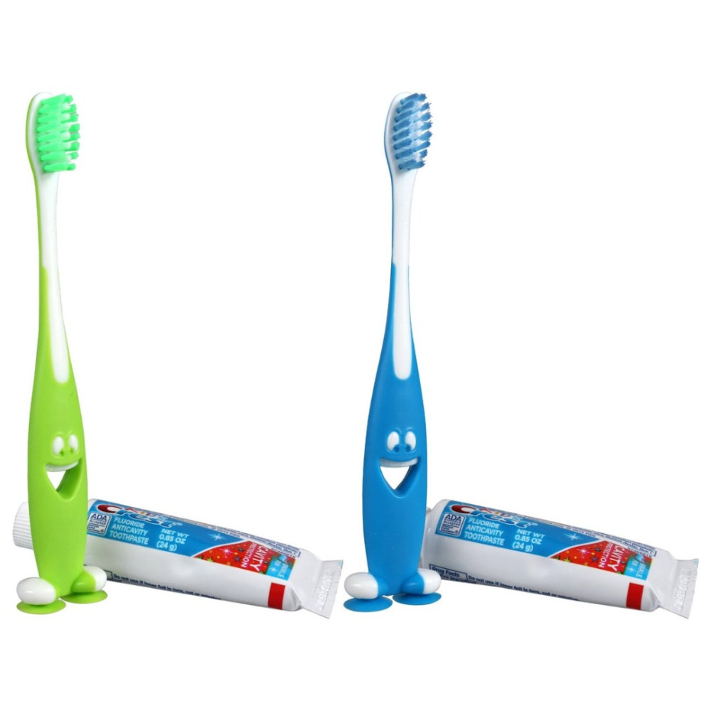 Kit  Escova de dentes com pasta de dente Kid's Crest -1 conjunto (cor varia)