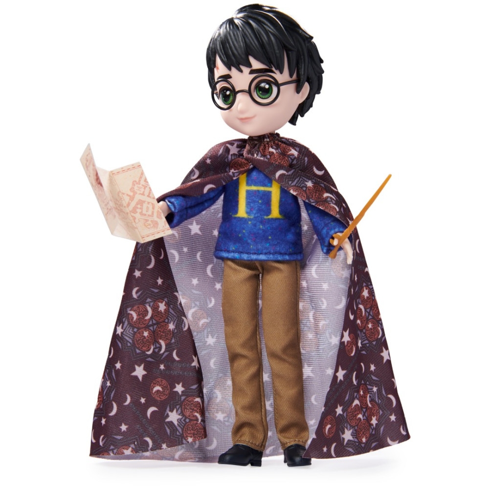 Wizarding World Harry Potter, conjunto de presente de boneca Harry Potter de 8 polegadas com capa de invisibilidade e 5 acessórios para bonecas, 