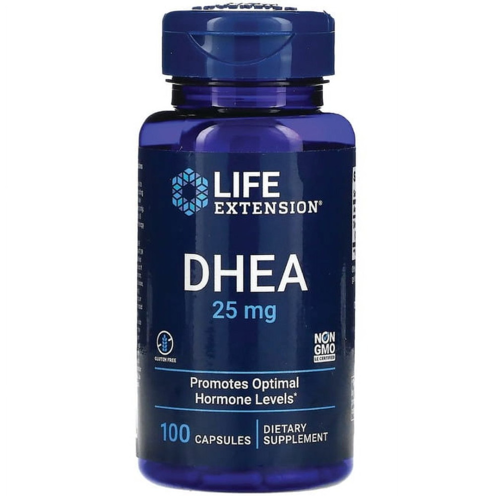DHEA, 25 mg, 100 Capsules, Life Extension
