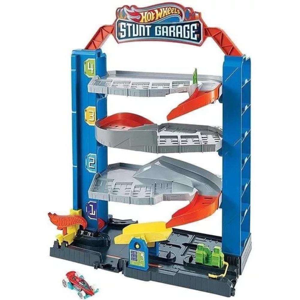 Hot Wheels Garagem De Manobras City Pista Stunt - Mattel