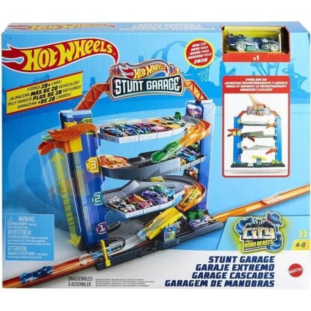 Hot Wheels Garagem De Manobras City Pista Stunt - Mattel