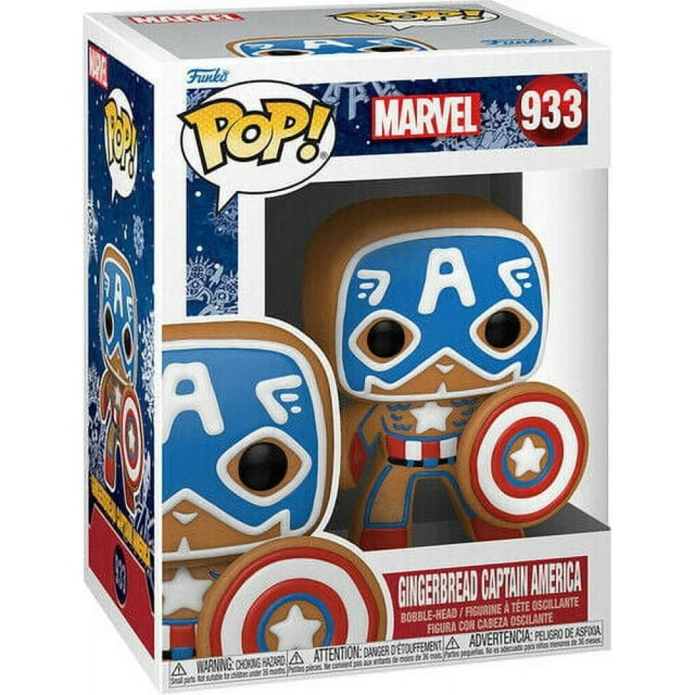 Funko Pop! Marvel: Férias - Capitão América Vinil Bobblehead 933