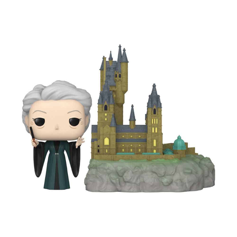 Funko Pop! Cidade: 20º aniversário da Câmara Secreta de Harry Potter - Minerva McGonagall e Escola de Magia e Bruxaria de Hogwarts Figura de vinil