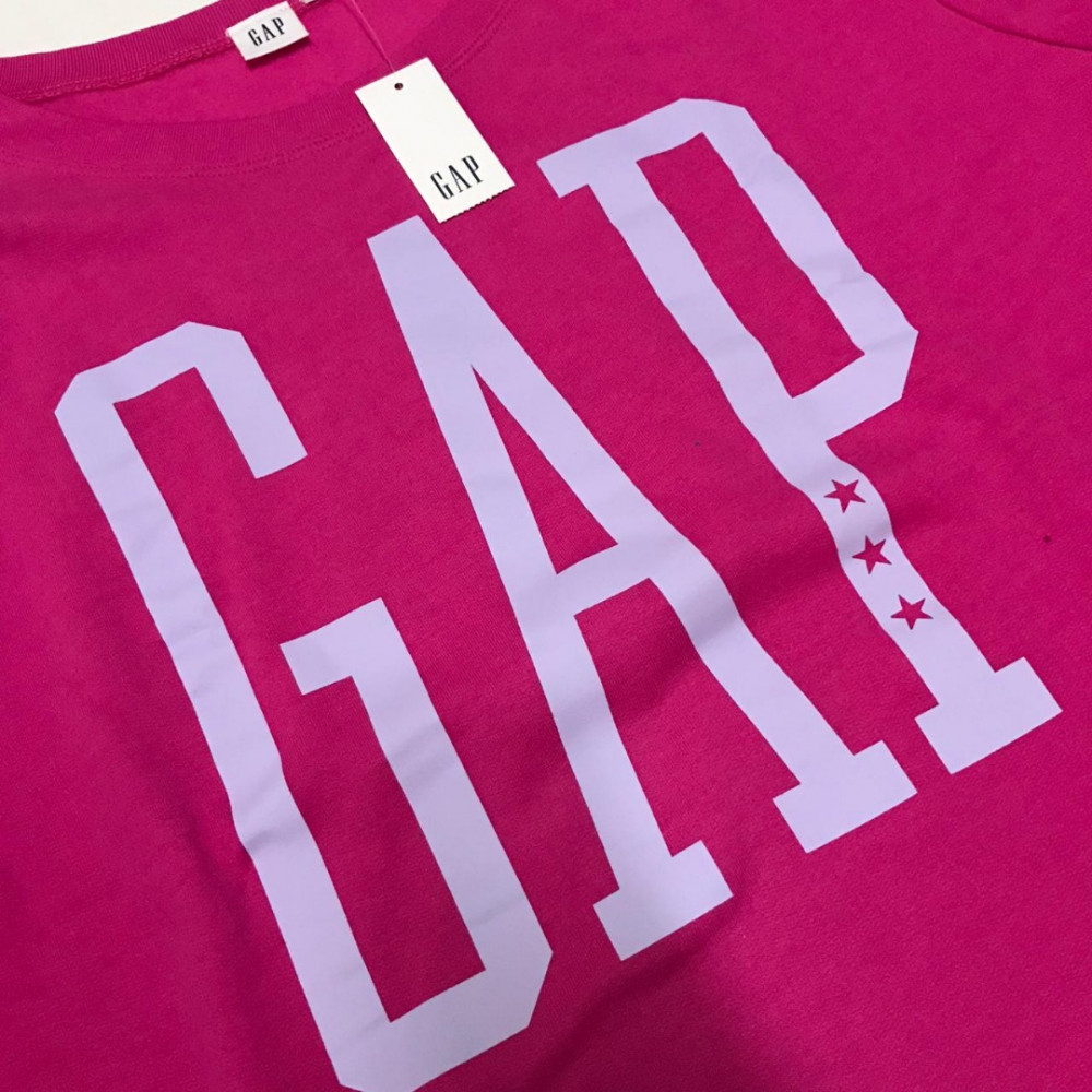 MOLETOM GAP LOGO ROSA - G