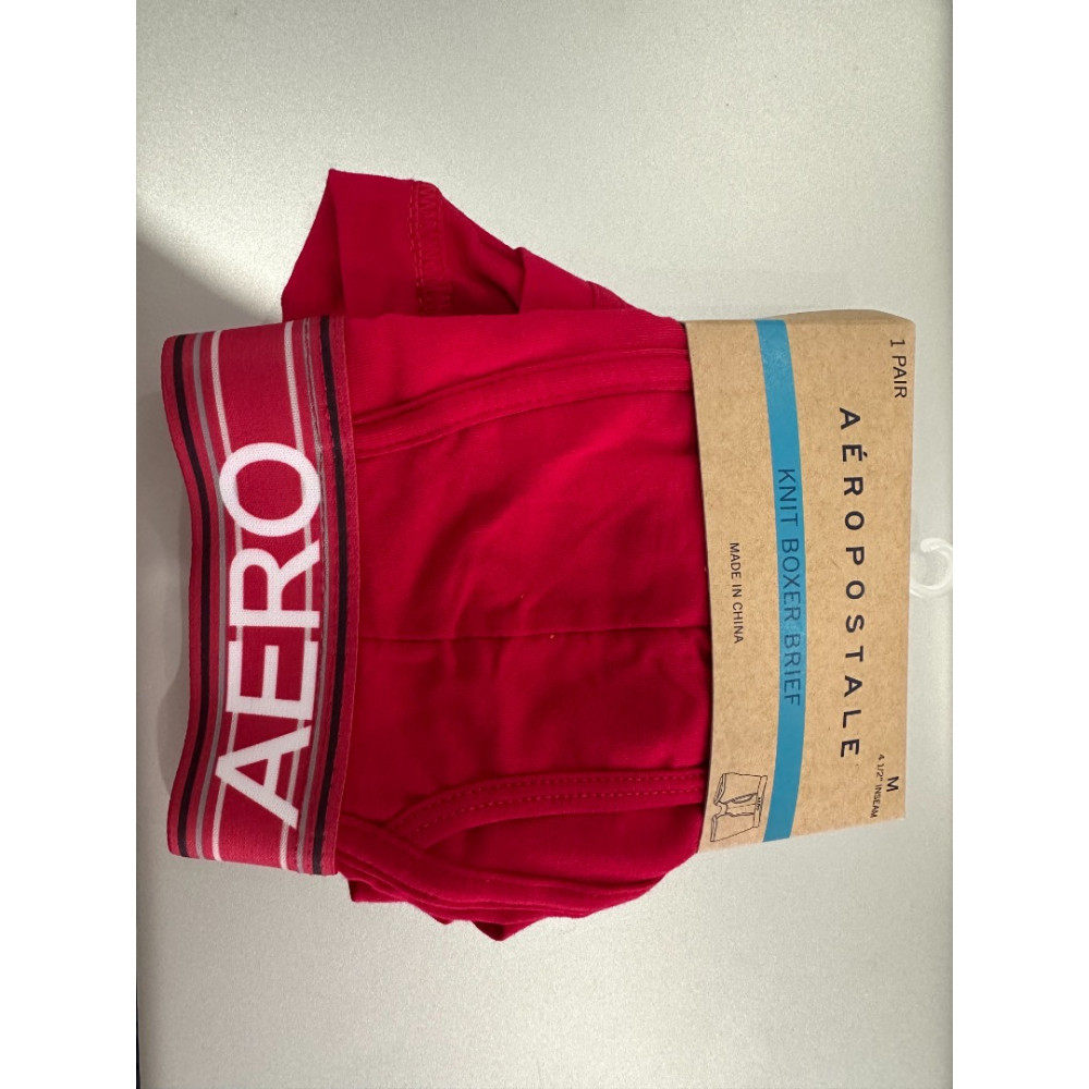 CUECA AEROPOSTALE - BOXER VERMELHA KNIT BOXER BRIEF TAM M