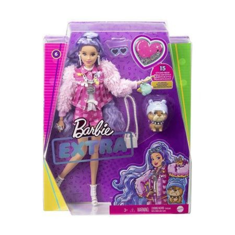 Barbie EXTRA  COR DE ROSA Cabelo lilias com PET