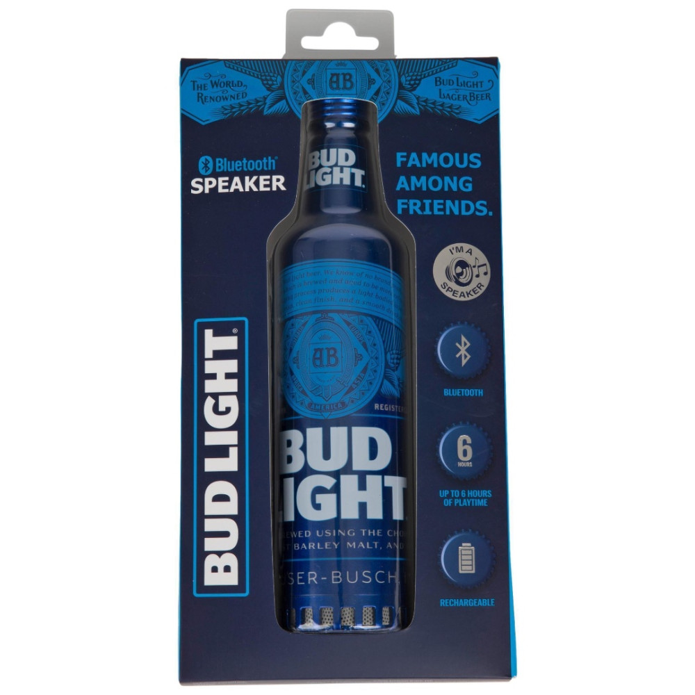 Bud Light Alumínio Bluetooth Garrafa Alto-falante Azul