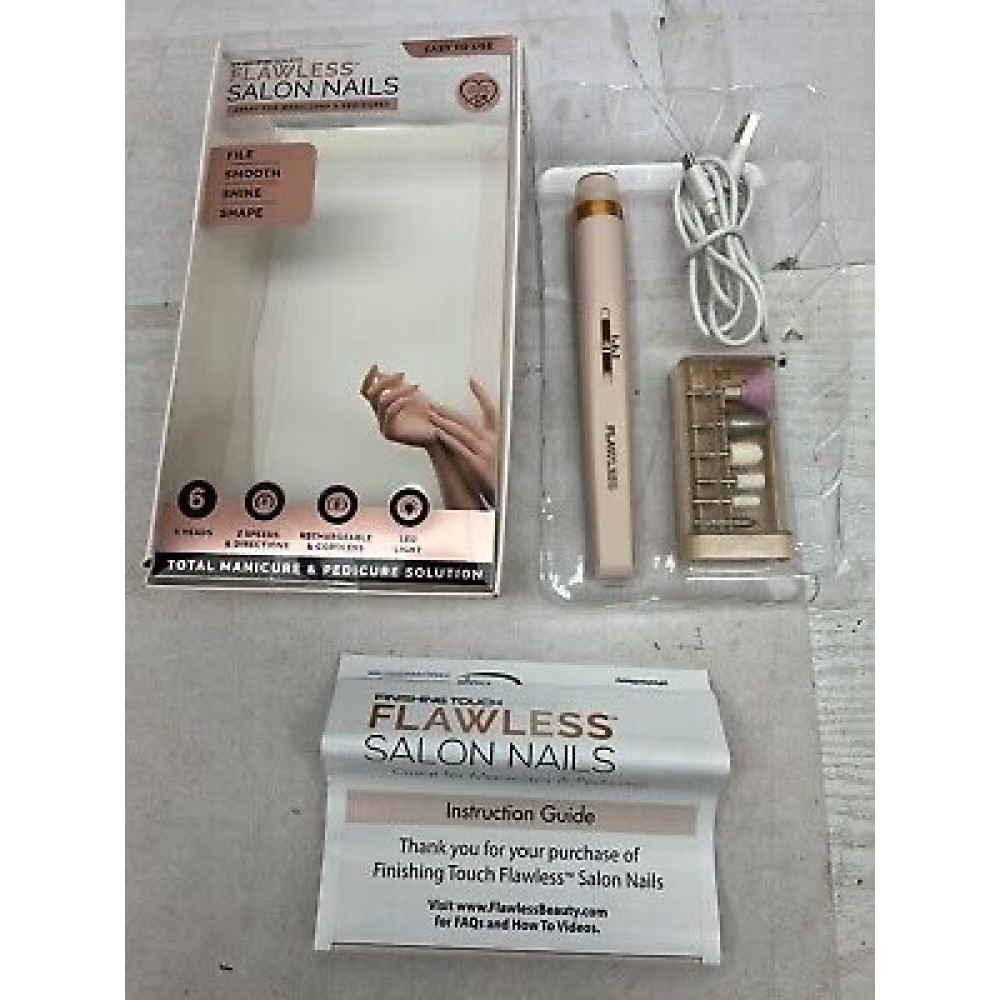Finishing Touch Flawless Salon Nails Pedicure Manicure Ferramenta Recarregável Selada