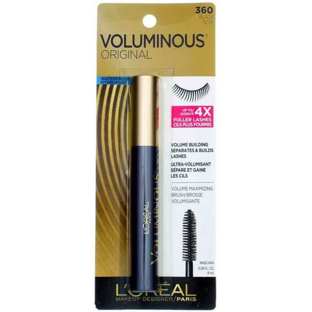 L'Oreal Volumous Waterproof Volume Building Mascara, Preto [360]