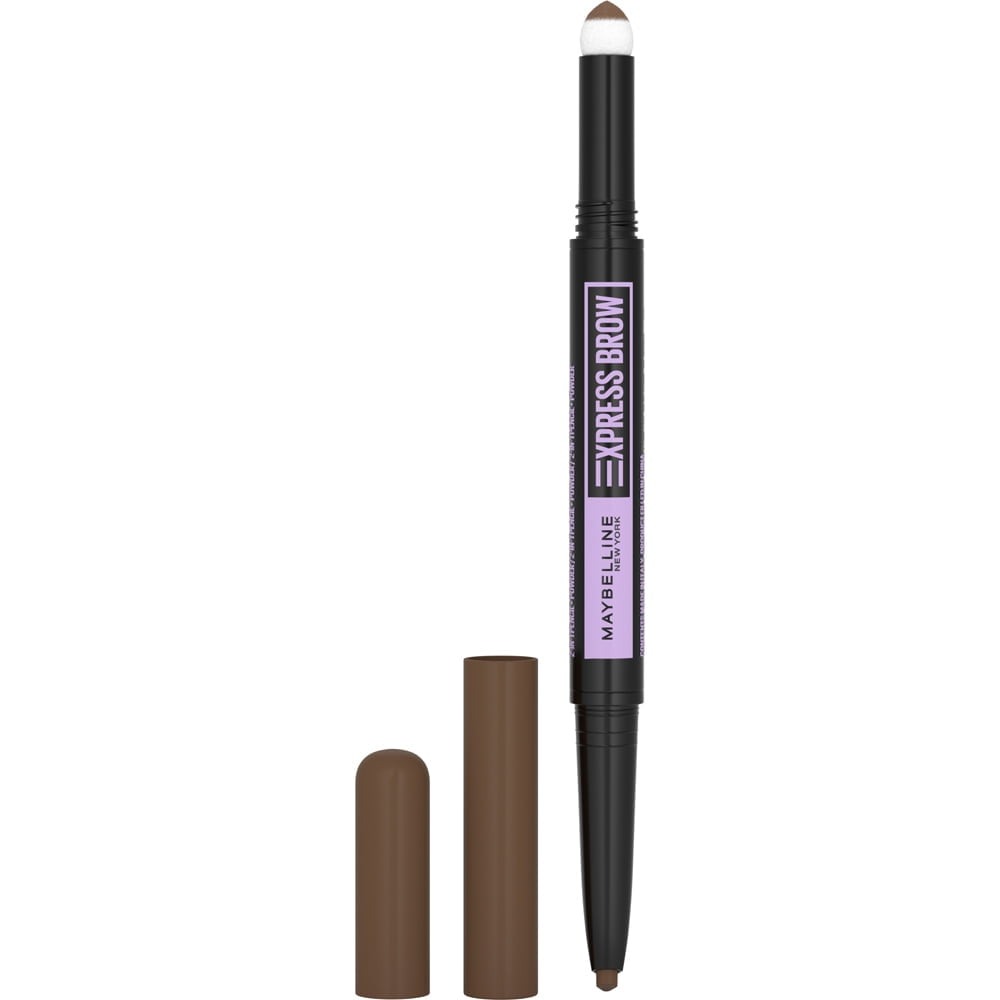 Maybelline Express Brow Lápis 2 em 1 e maquiagem em pó para sobrancelhas. Café claro 