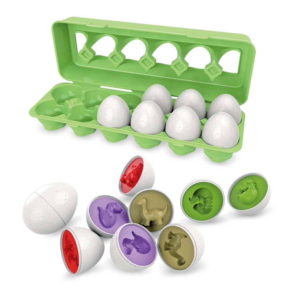 Dinossauro Combinando Ovos Ovos de Páscoa Presentes Brinquedos de quebra-cabeça para crianças pequenas 12 contagens
