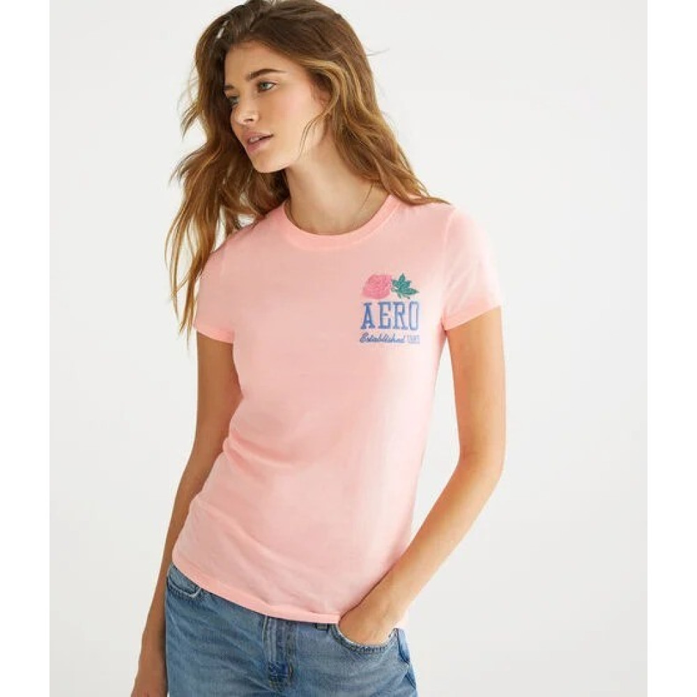 CAMISETA AEROPOSTALE FEMININA ROSA TAM GG