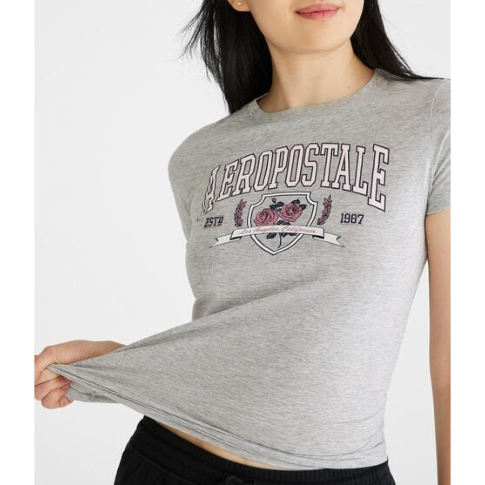 CAMISETA AEROPOSTALE FEMININA CINZA  TAM G