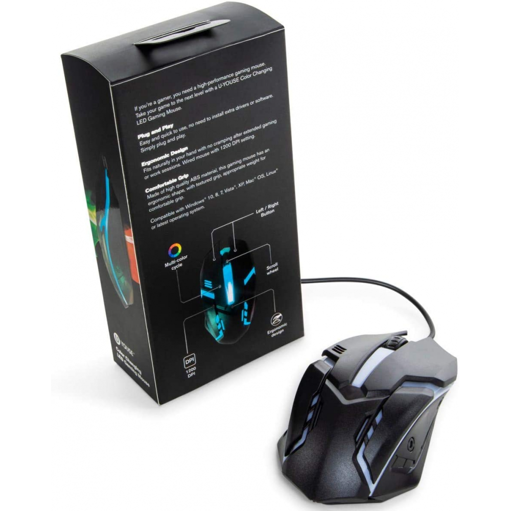 MOUSE GAMER U-YOUSE COM LED