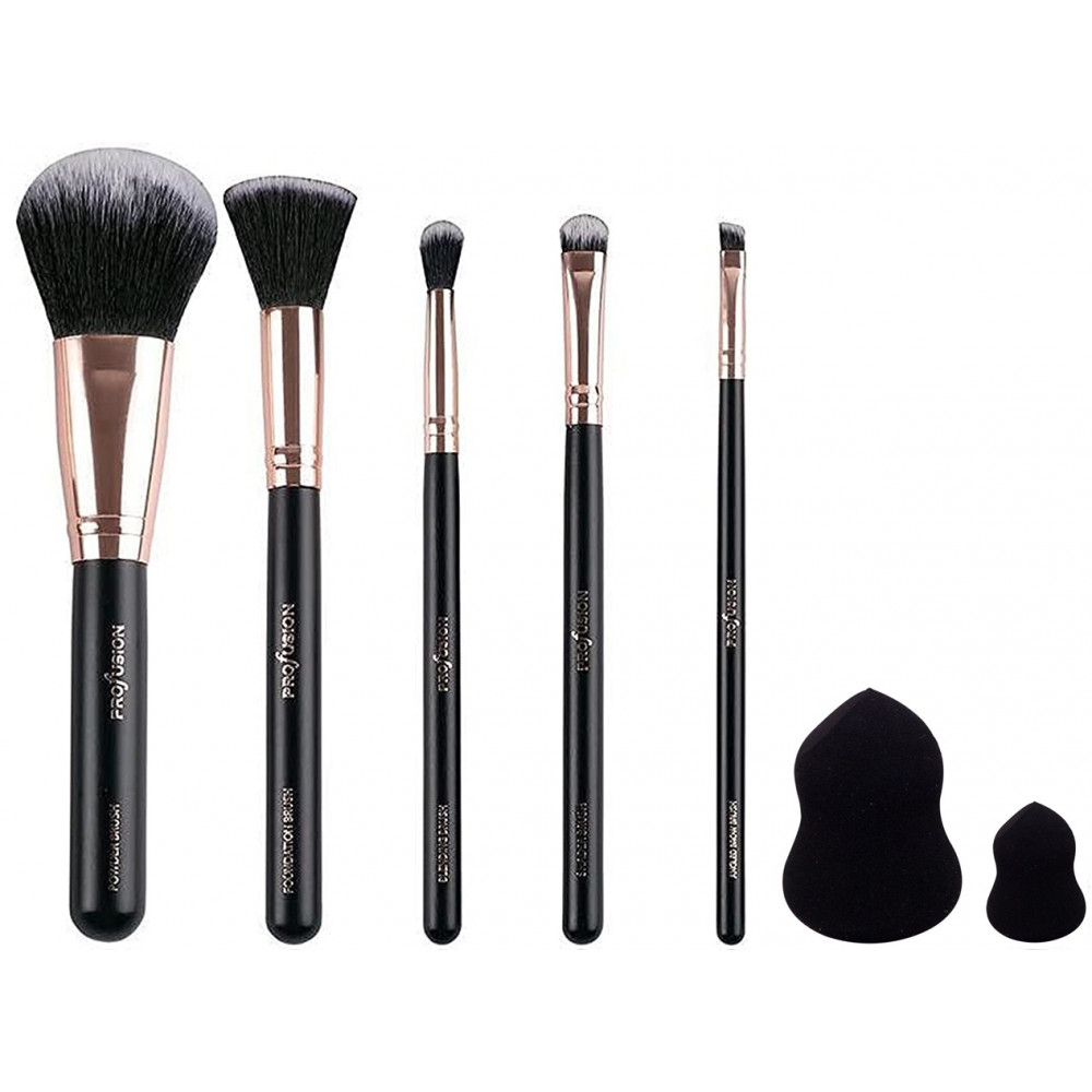 KIT 5 PINCÉIS + BEAUTY BLENDER PROFUSION STUDIO BRUSH VAULT