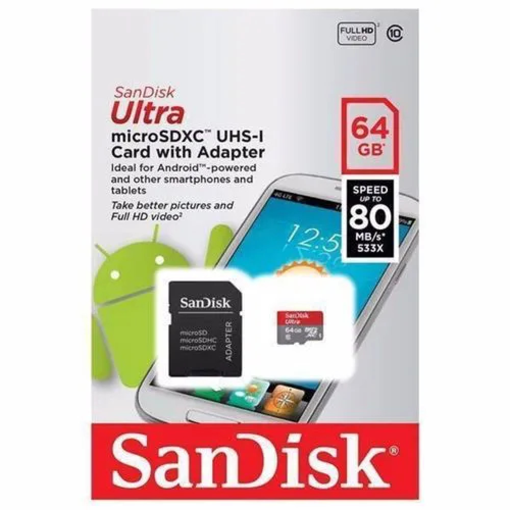 CARTÃO DE MEMORIA 64GB SANDISK