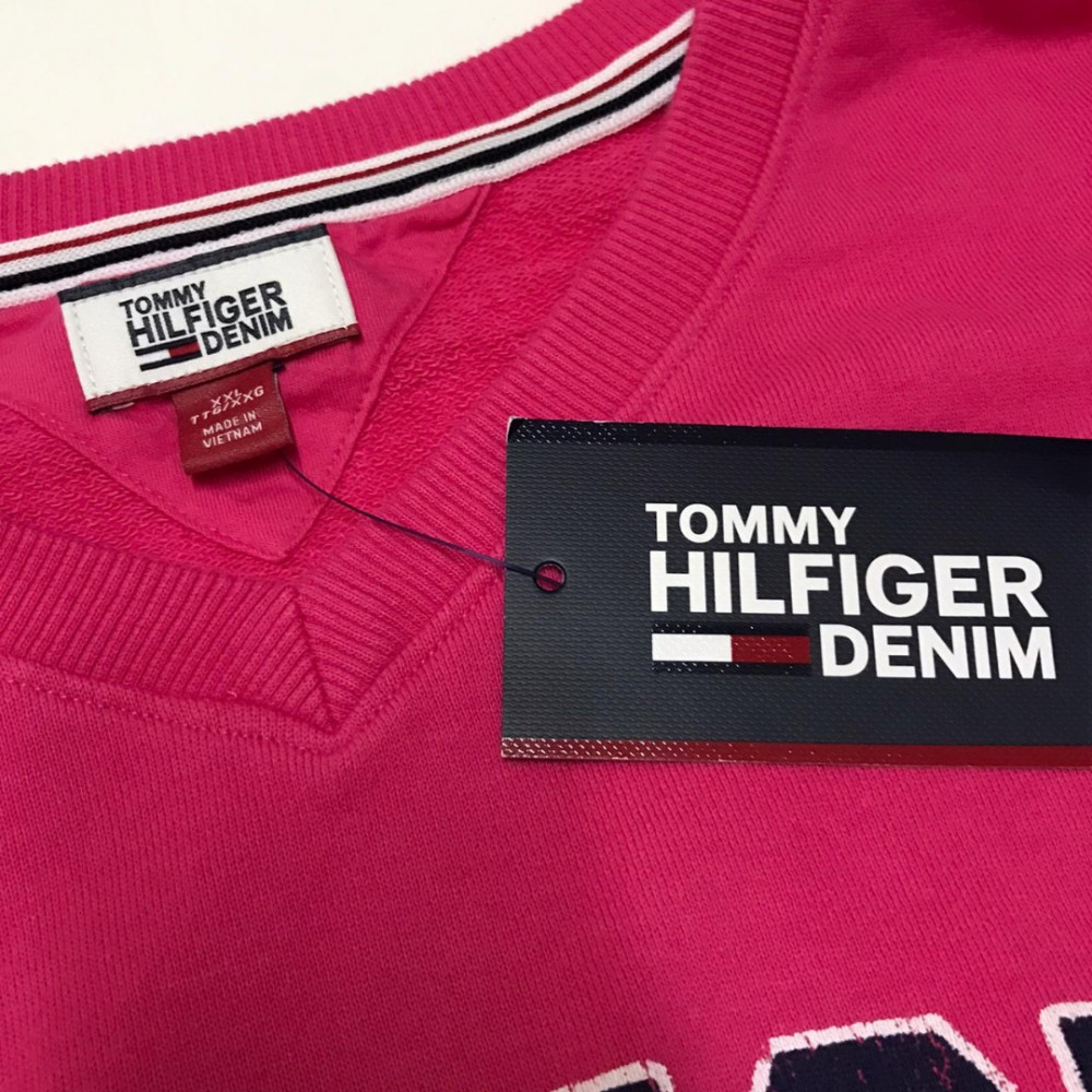 MOLETOM CROPPED TOMMY HILFIGER ROSA - XXG