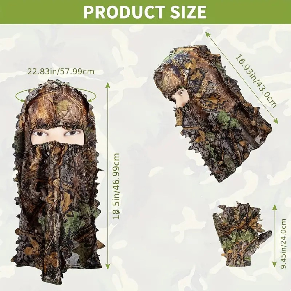 Roupa leve de caça camuflada com capuz - permaneça escondido e confortável durante sua caça
