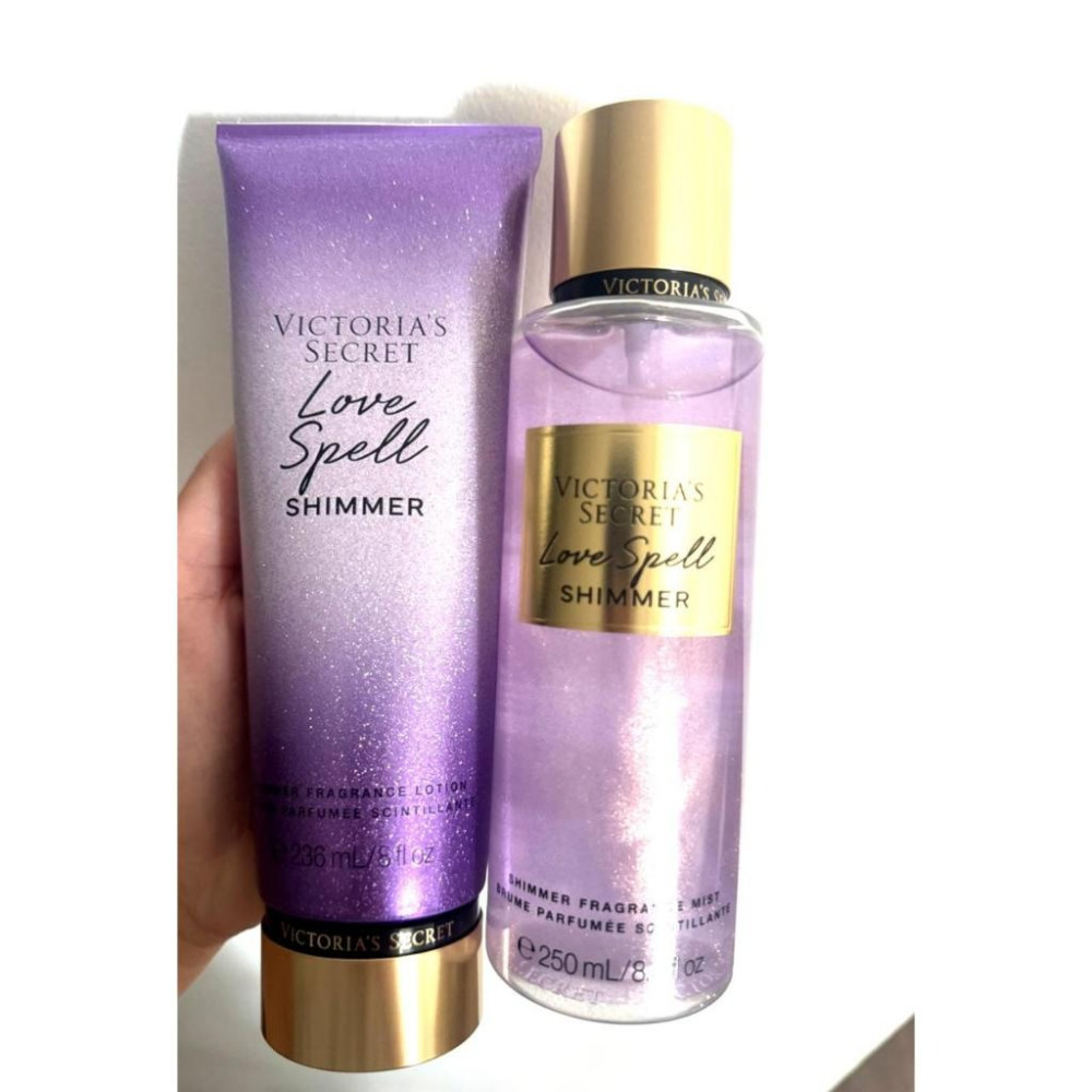 KIT BODY SPLASH E BODY CREAM VICTORIA'S SECRET - LOVE SPELL SHIMMER