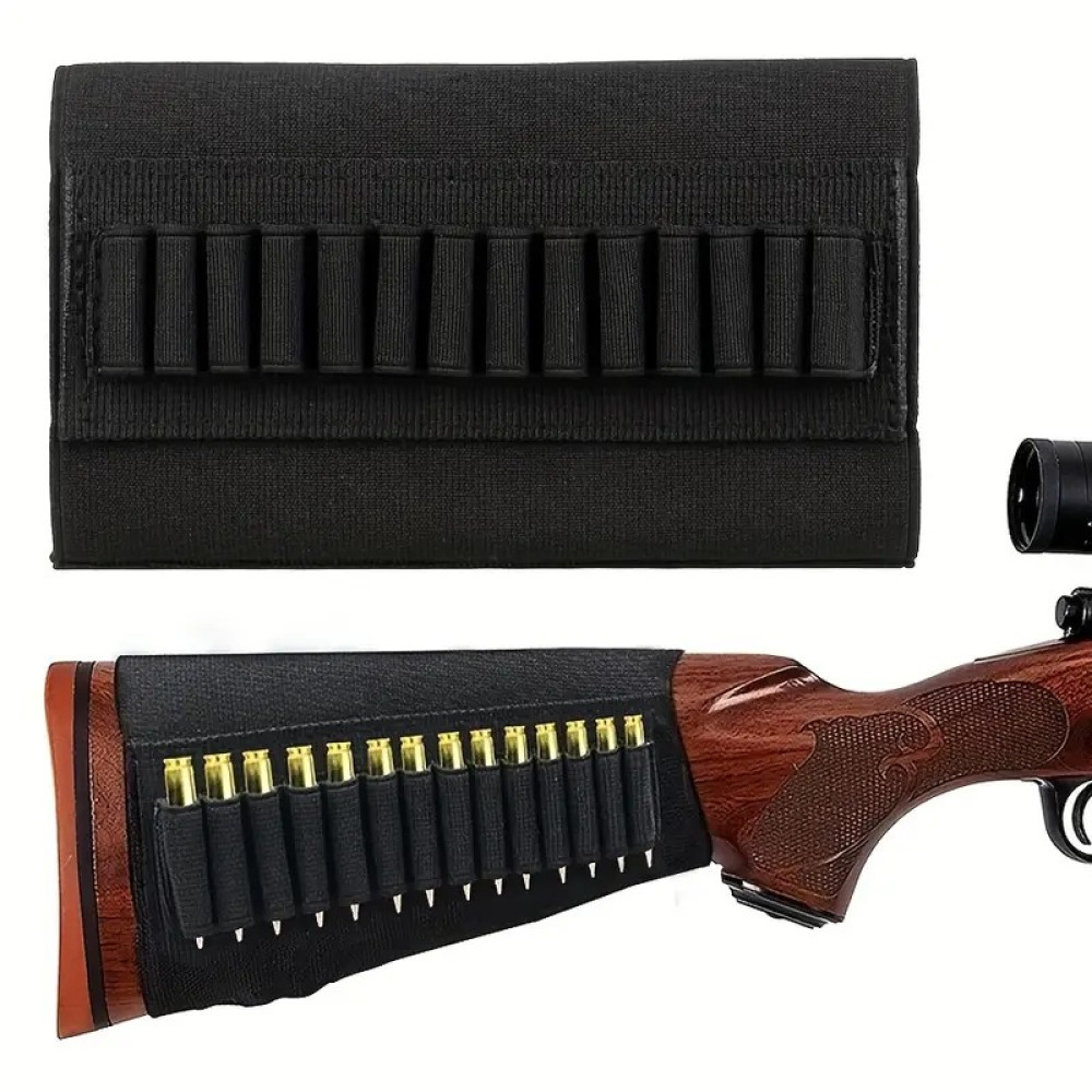 Suporte ajustável para munição de coronha - COR PRETA