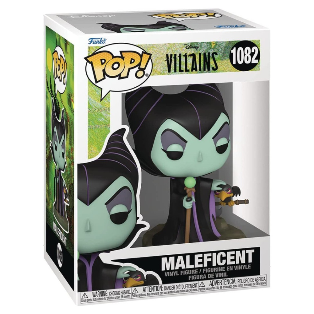 Funko Pop com pacote protetor - Inclui Disney: Villains - Bela Adormecida Maleficent #1082 