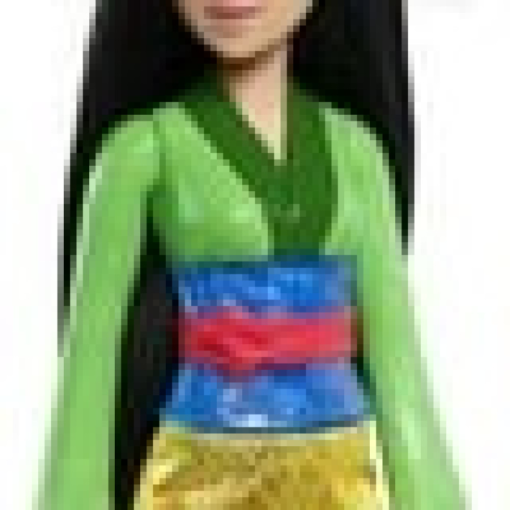 Disney Princess Mulan Fashion com cabelo preto