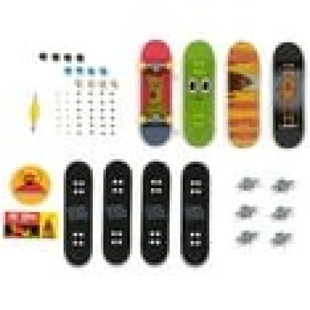 Tech Deck, Ultra DLX Fingerboard, pacote com 4 unidades, Toy Machine Skateboards