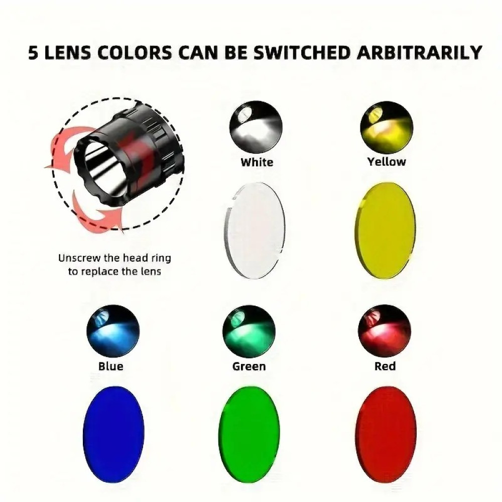 Lanterna 1pc LED Tatical Flashligth, 5 color.