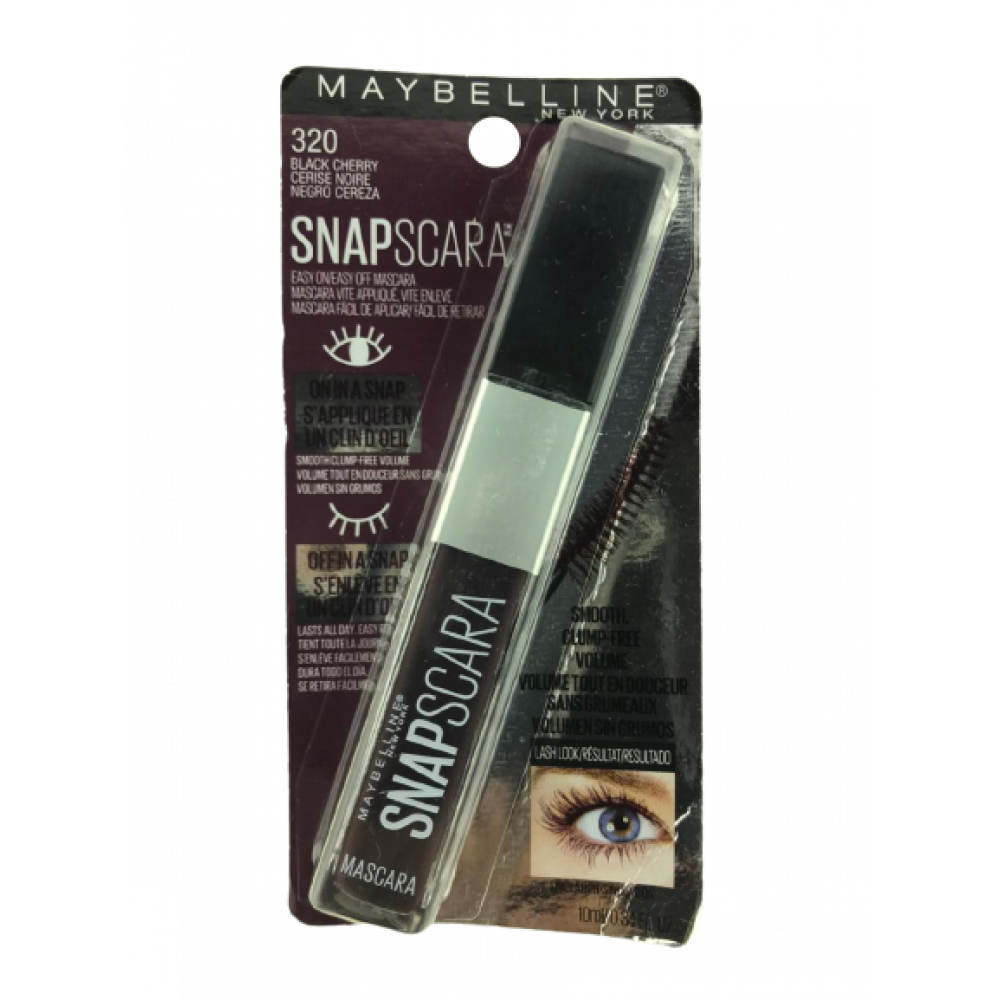 Maybelline New York Snapscara Washable Mascara, Black Cherry 320