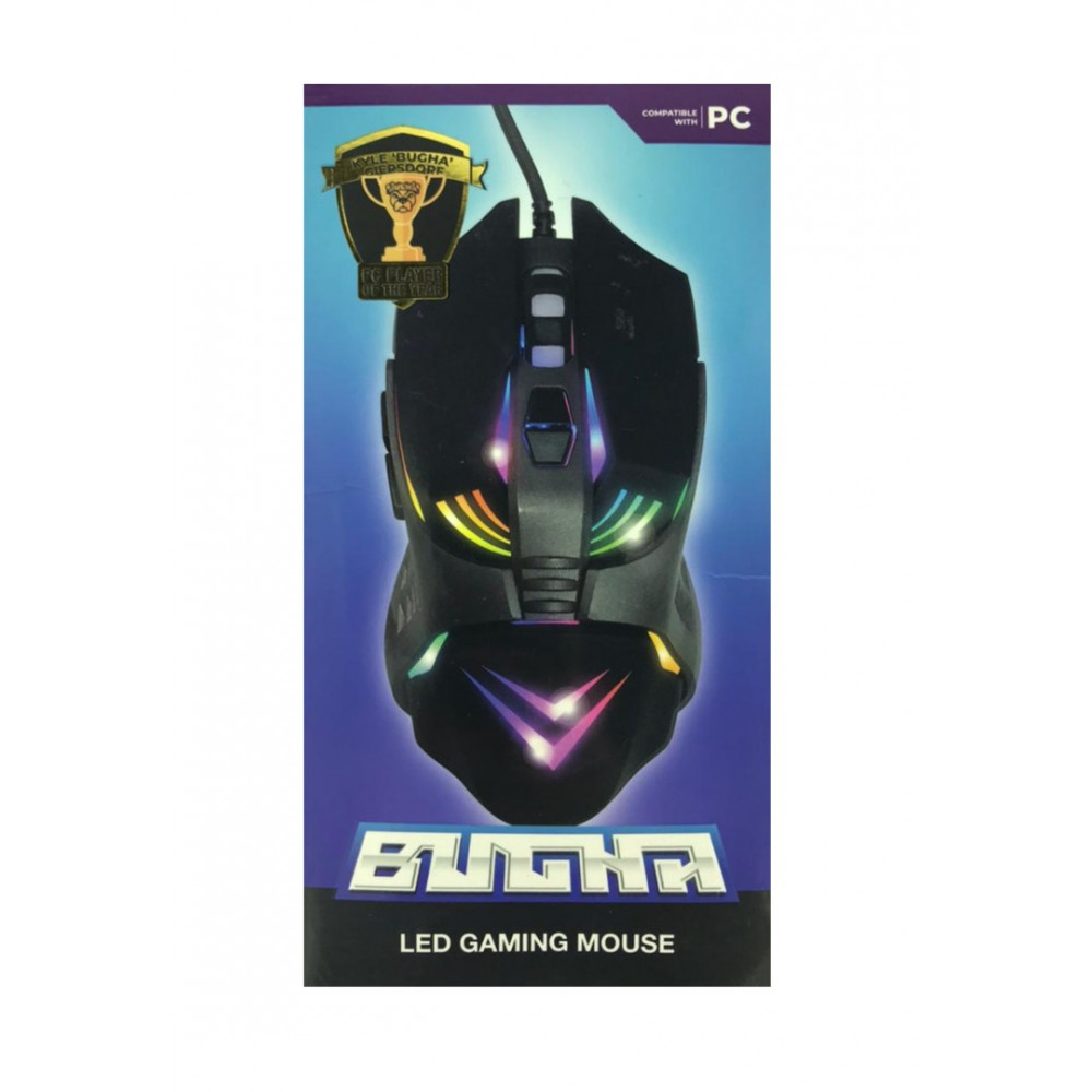 Mouse-Bugha Exclusive LED Gaming Mouse 7 teclas / 7200 dpi USB com fio para PC