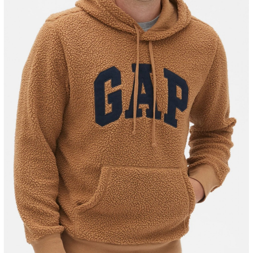 MOLETOM GAP LOGO SHERPA MARROM - XXG