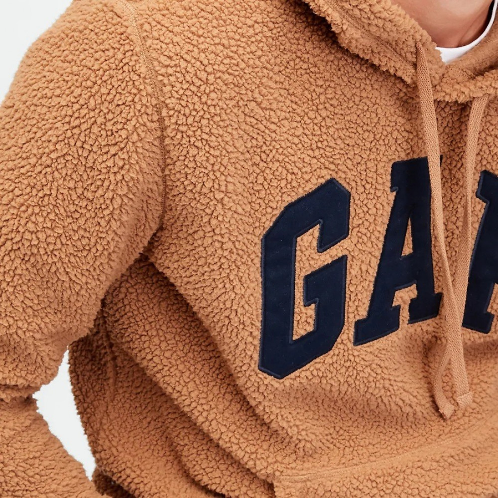 MOLETOM GAP LOGO SHERPA MARROM - XXG
