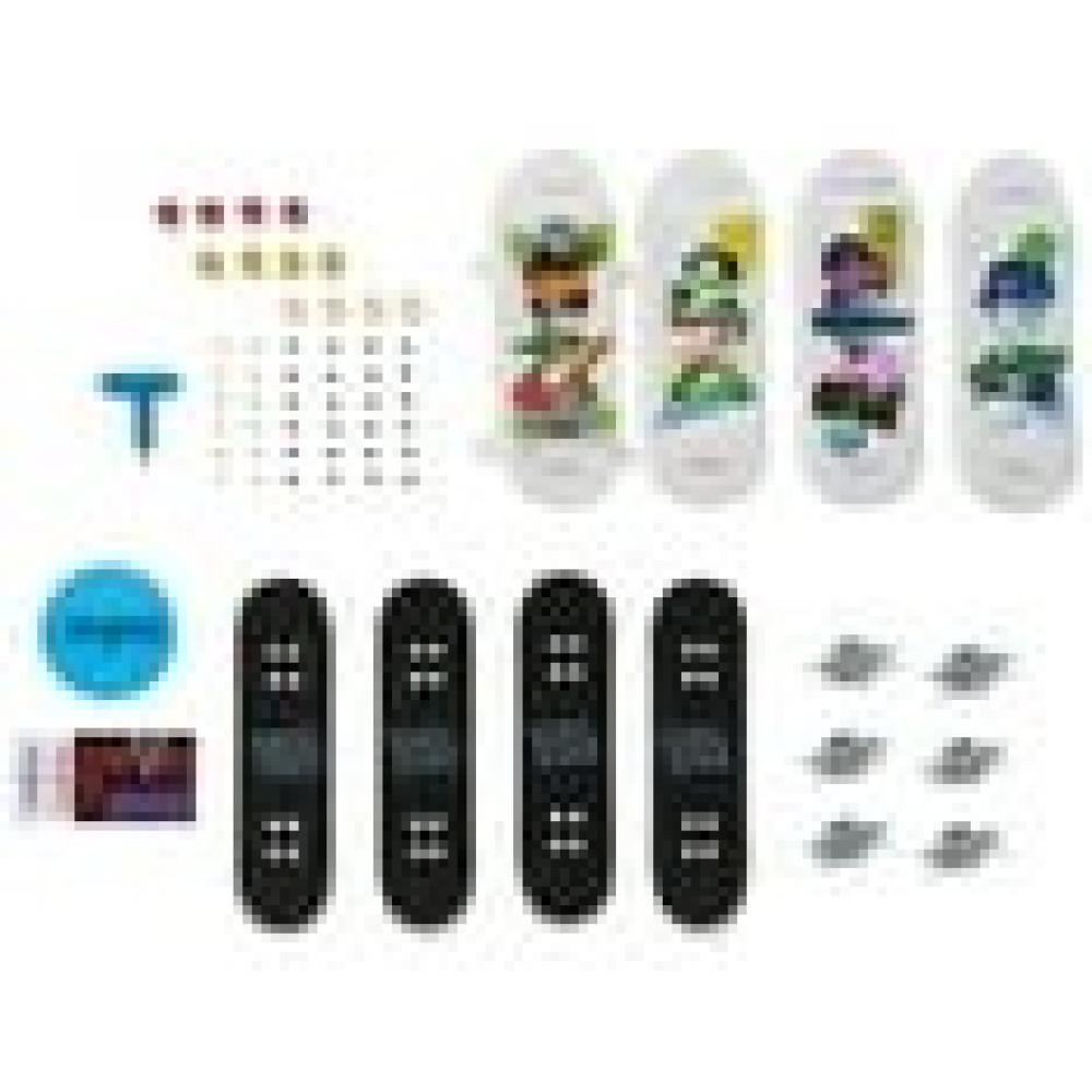 Tech Deck, Ultra DLX Fingerboard, pacote com 4 unidades, Revive Skateboards